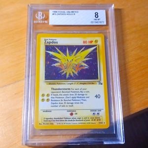Beckett 8 Graded Zapdos Pokemon